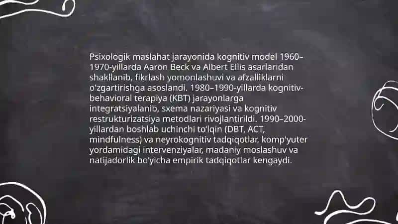 Kognitiv yoʻnalish modeli 4