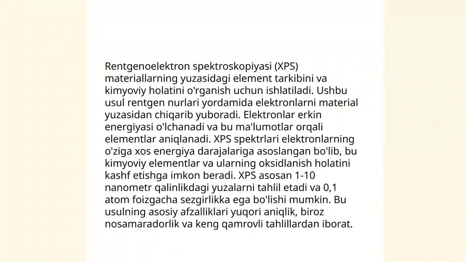 Fotoelektron va rentgenoelektron spektraskopiya 4