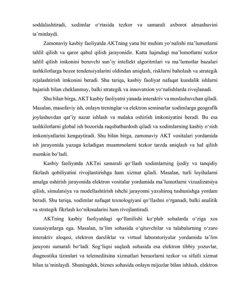 Kasbiy faoliyatda zamonaviy axborot-kommunikasiya texnologiyalaridan foydalanish 4