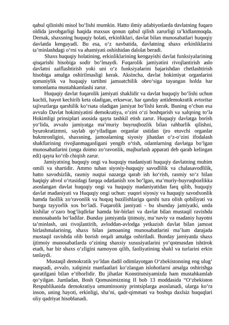 O'zbekistonda demokratik, fuqarolik jamiyati asoslarining shakllanishi 4