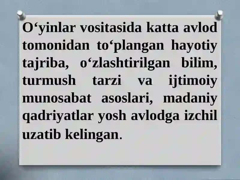 O‘yin bola tarbiyasining muhim vositasi. Bola tarbiyasida o‘yinchoqning ahamiyati. Maktabgacha ta’lim tashkilotlarida o‘yinlarni tashkil etish texnologiyasi. 4