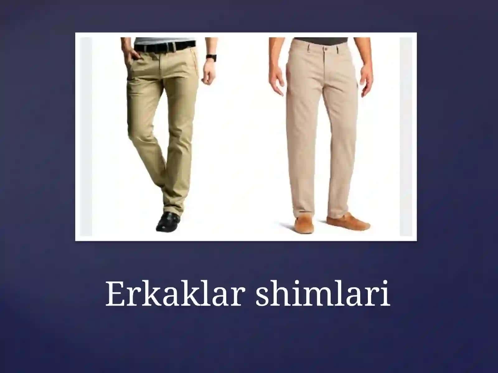 Klassik erkaklar shimlari (burmalarsiz) 4