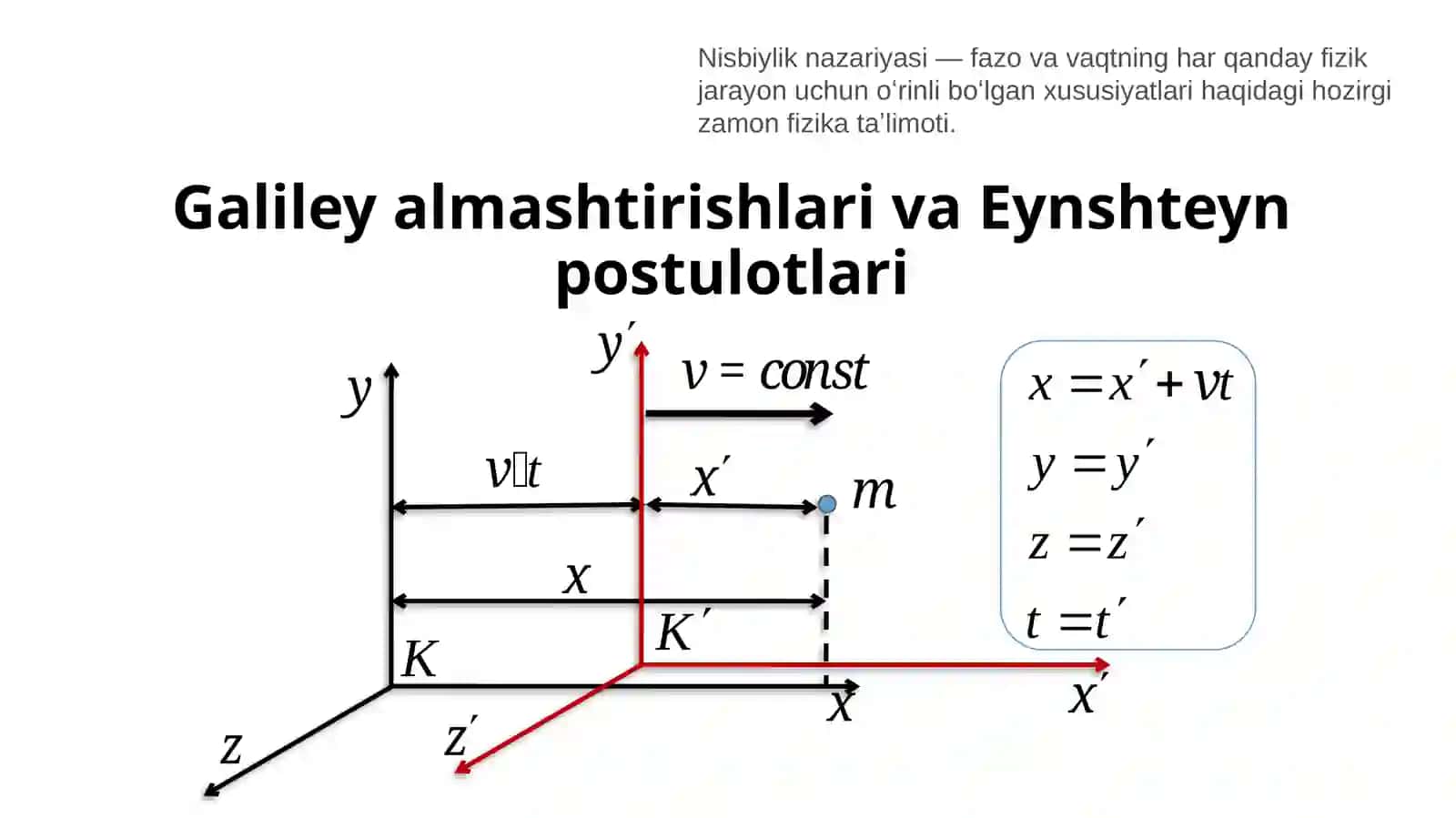 Fizikada saqlanish qonunlarining fazo va vaqt simmetriyasi bilan bog`lanishi 4