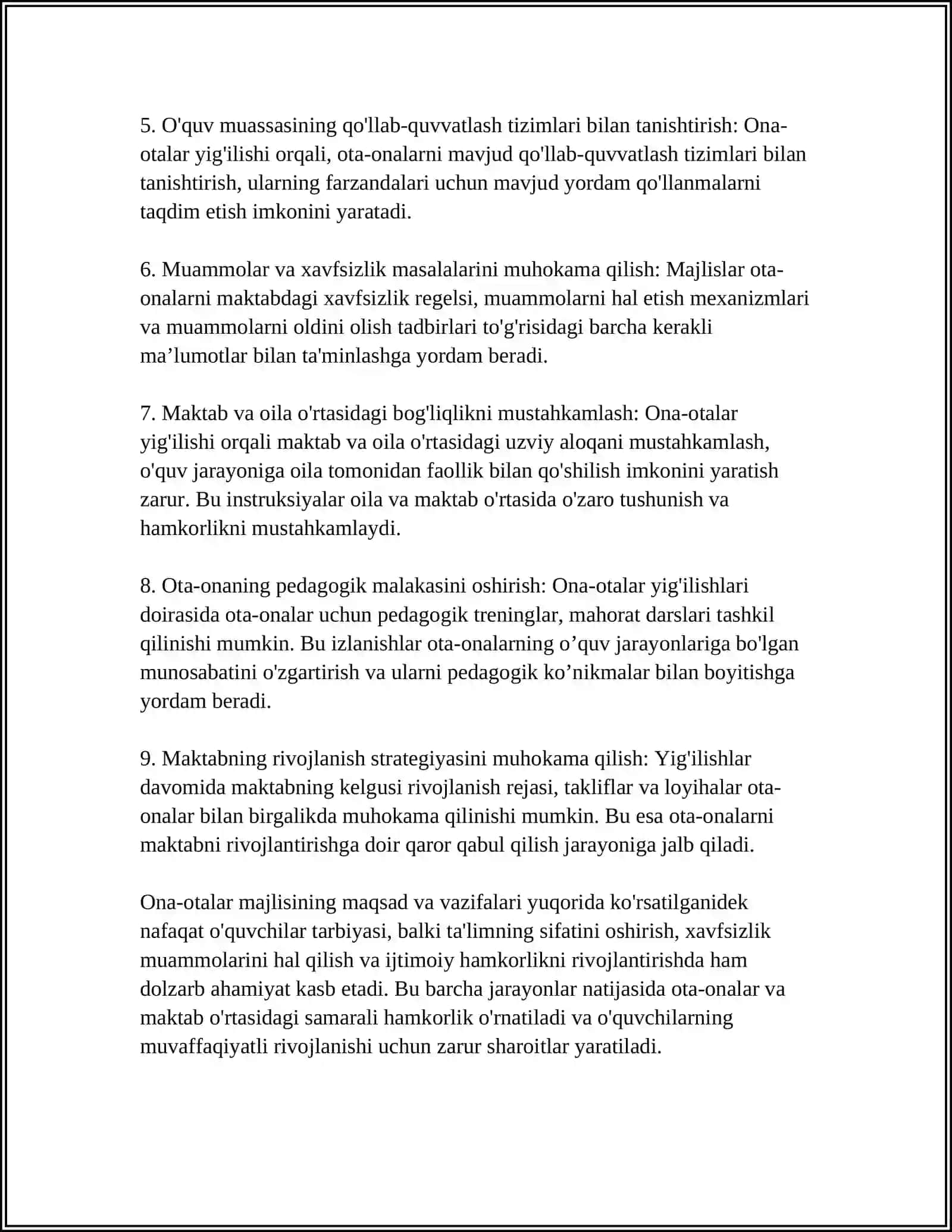 OTA-ONALAR MAJLISINI TASHKIL QILISH VA ÒTKAZISH METODIKASI 4