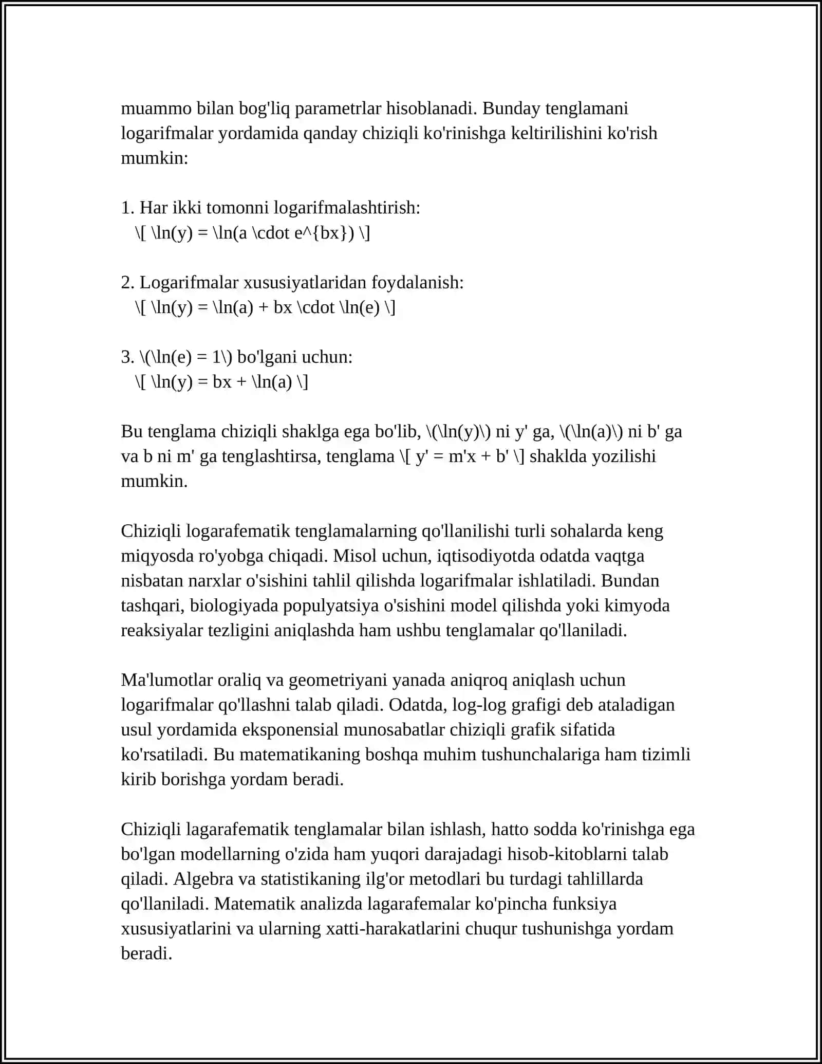 CHIZIQLI LAGARAFEMATIK TENGLAMALAR 4