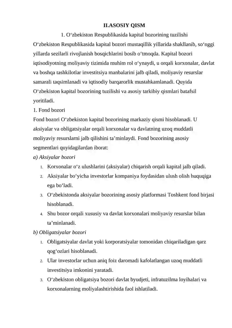KAPITAL BOZORNING TUZILISHI VA UNING VAZIFALARI 4