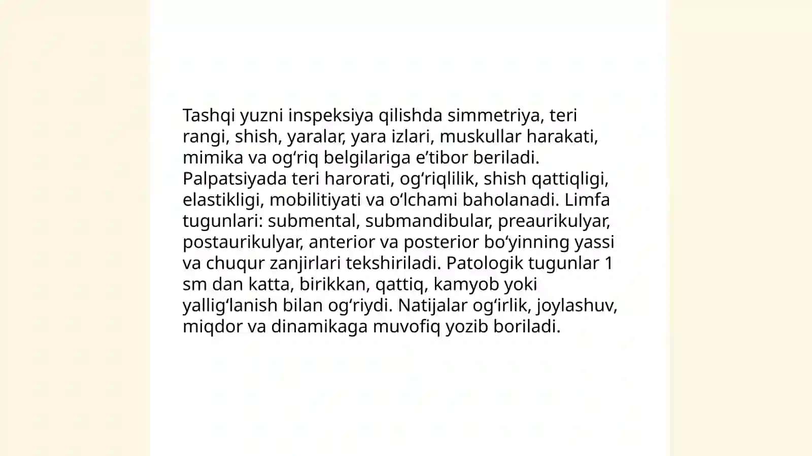 Stamatalogiyaga kirish fanidan, mavzu: Asosiy va qoshimcha tekshirish usullari 4