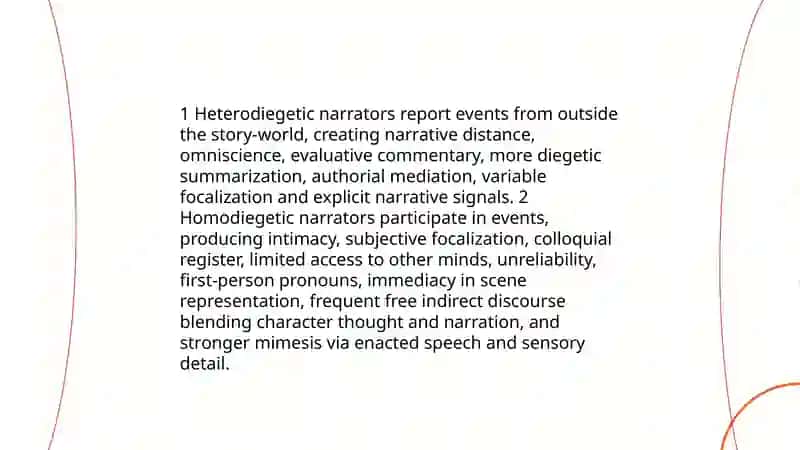 Stylistic analysis of prose(diegetic and mimesis) 4