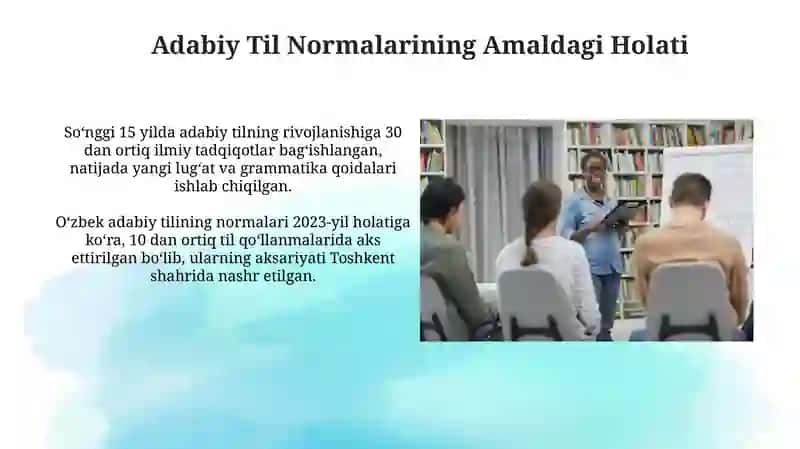 Sohaga oid Adabiy Til Me`yorlarini Tushuntirish 4