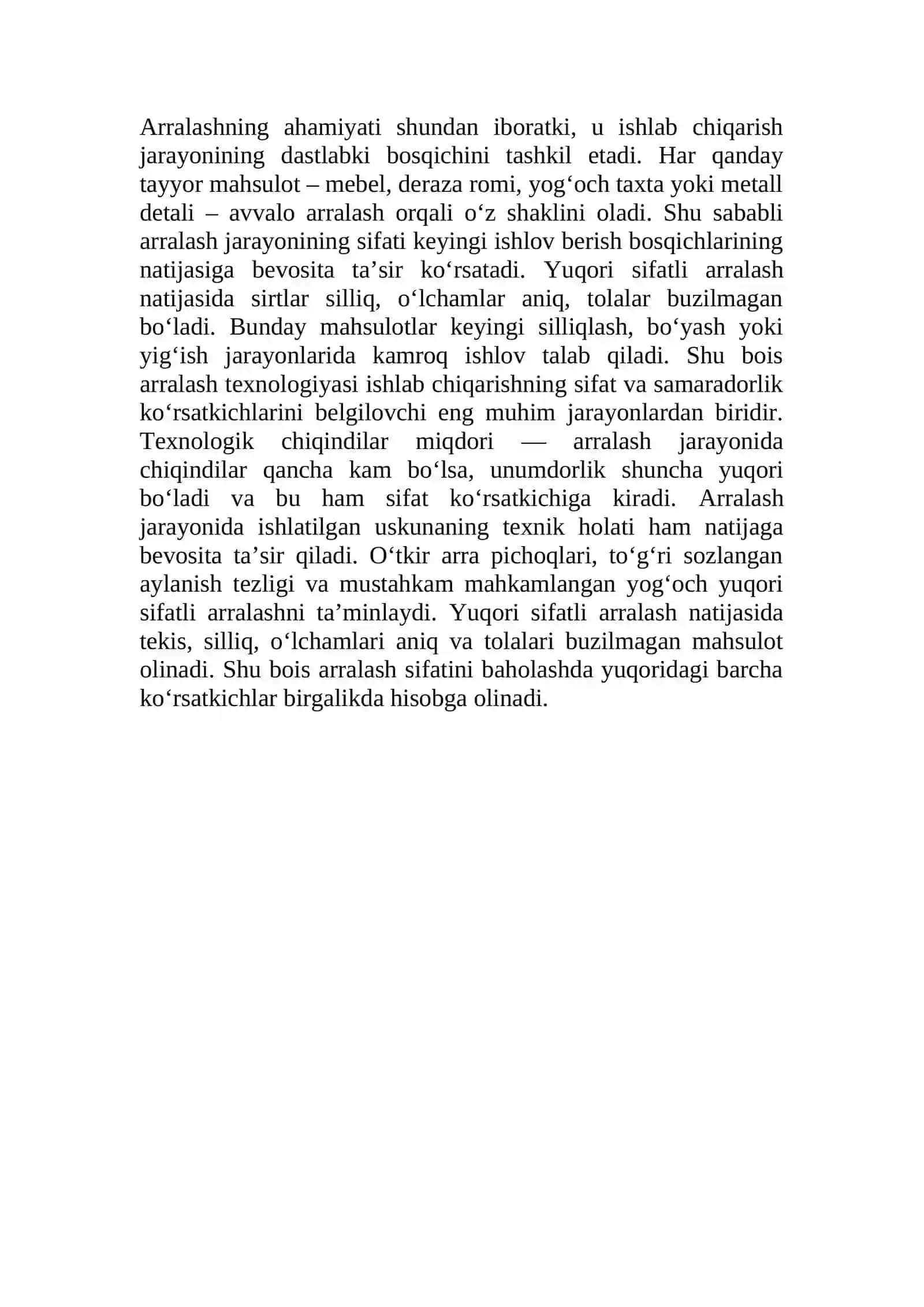 Arralash sifatini baxolashdagi asosiy kursatgichlar 4