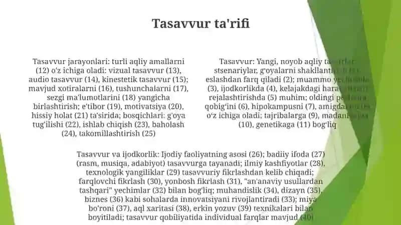 Tasavvur va ruhiy salomatlik 4