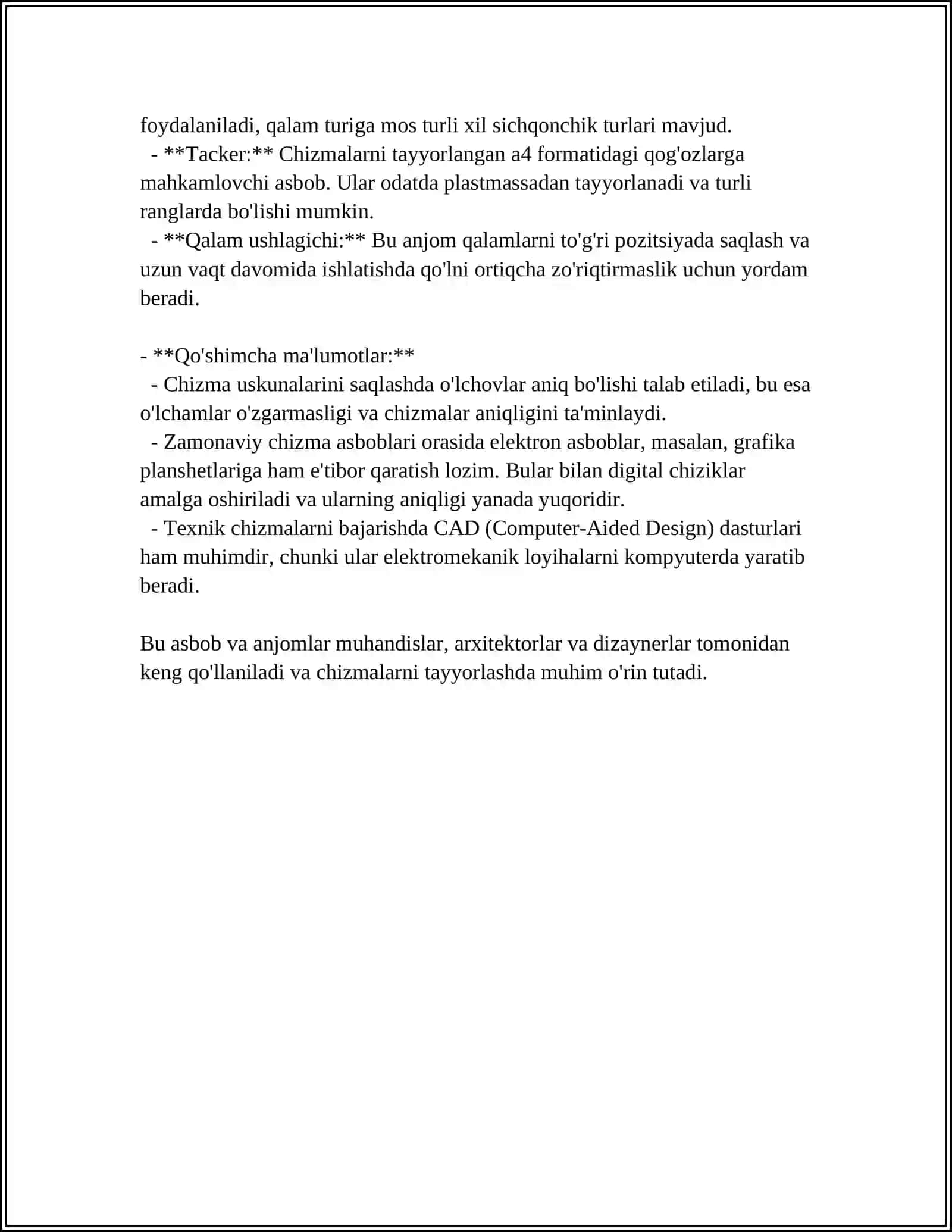 YIG'MA BIRLIK DETALLARINING TEXNIK RASMINI CHIZISH 4