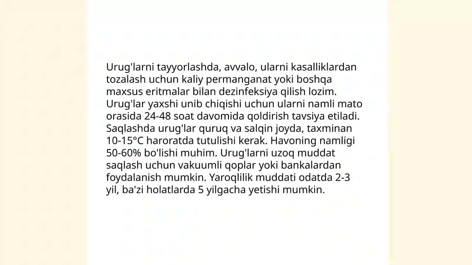 Poliz ekinlarini urug'chiligining o'ziga xos xususiyatlari mavzusi 4