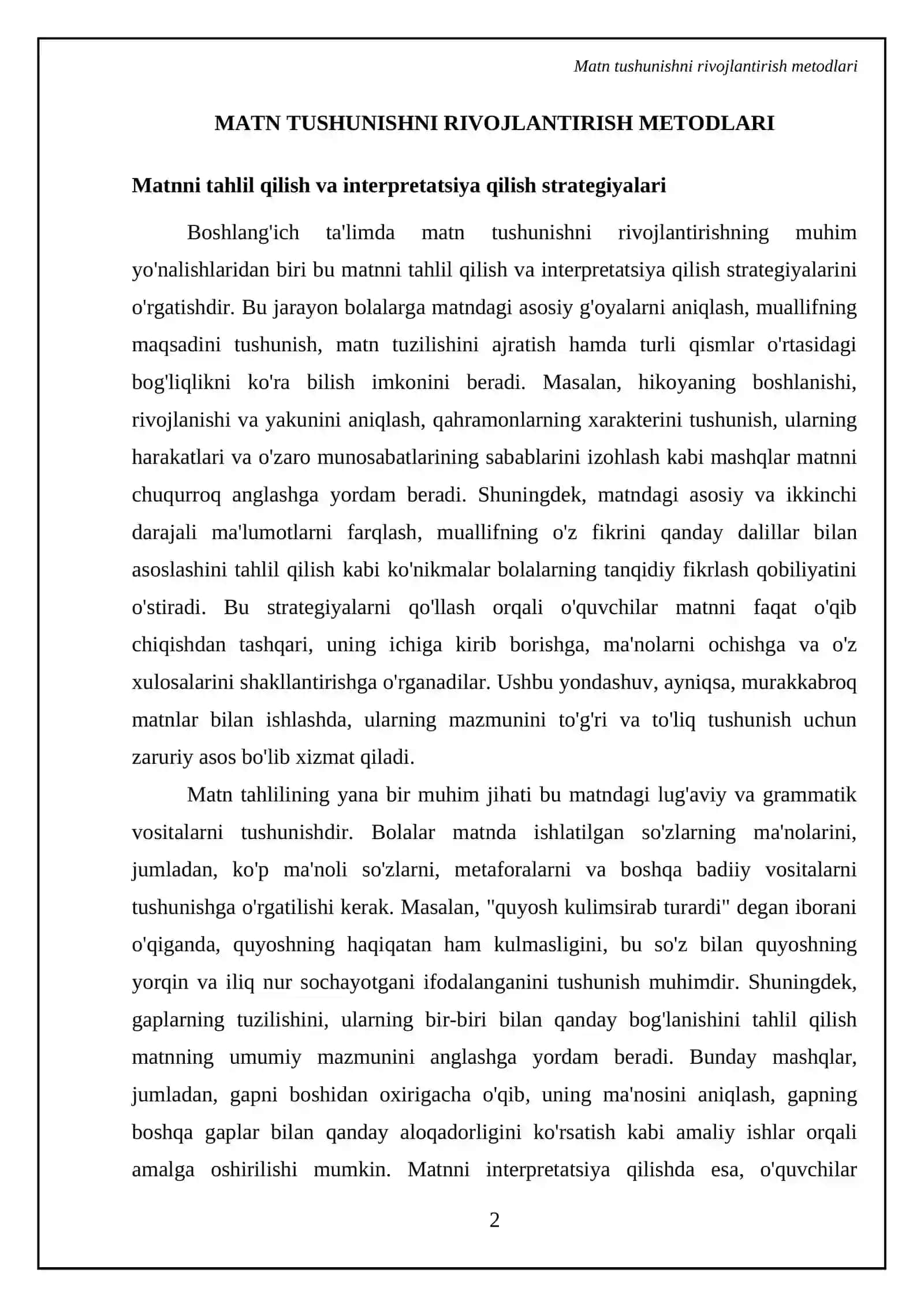 Boshlangich ta'limda matn ustida ishlash 4