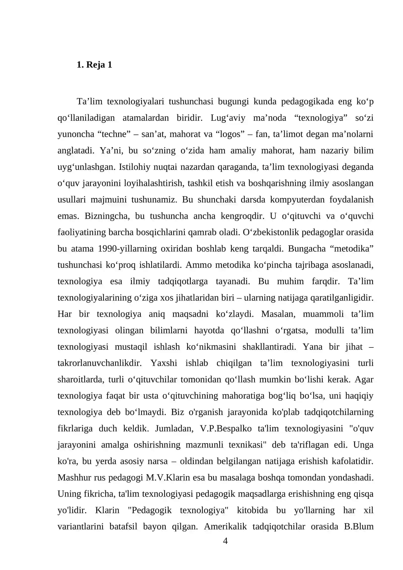 Ta’lim texnologiyalarining mohiyati va o’ziga xos jihatlari 4