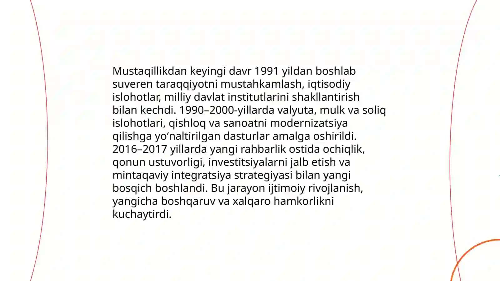 Yangi O'zbekiston-yangicha dunyoqarash tamoiylining mazmun mohiyati 4