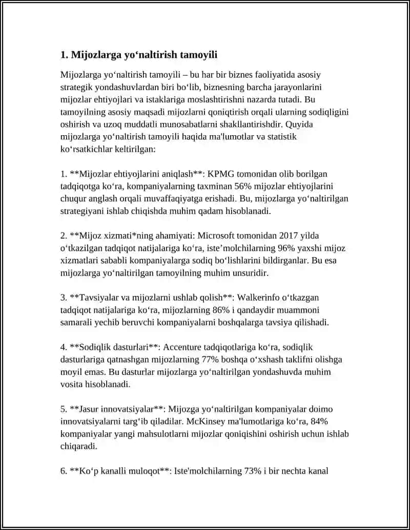 MARKETING FAOLIYATINING ASOSIY PRINSIPLARI TAMOYILLARINI TUSHUNTIRING 4