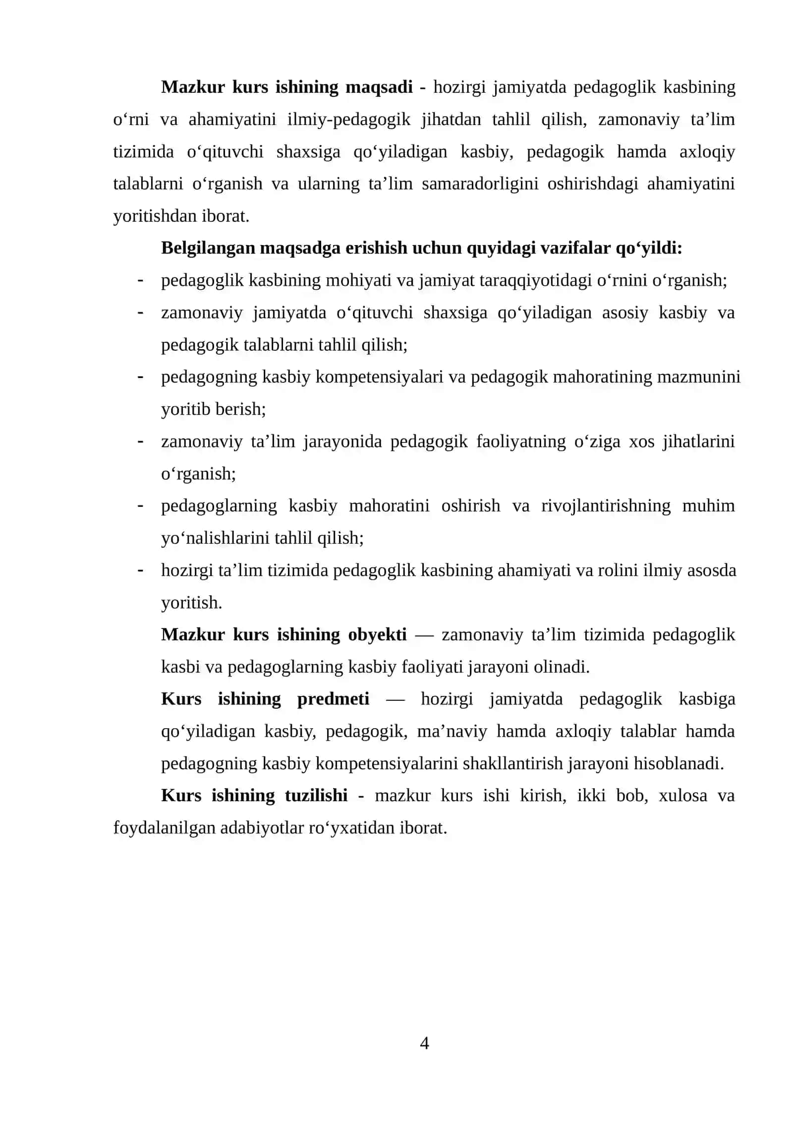 Hozirgi jamiyatda pedagoglik kasbiga qo‘yiladigan talablar 4