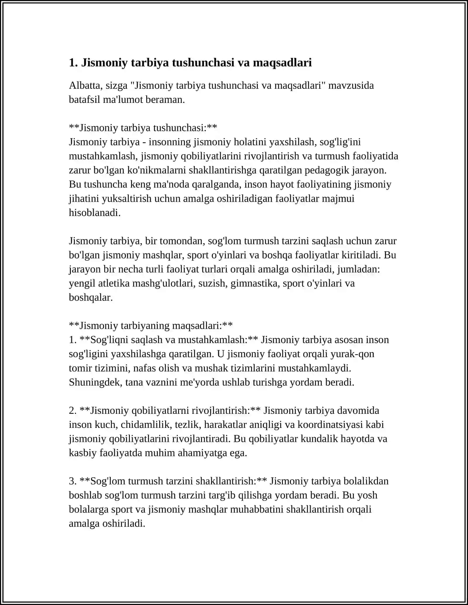 Jismoniy tarbiya tushunchasi va maqsadlari 4
