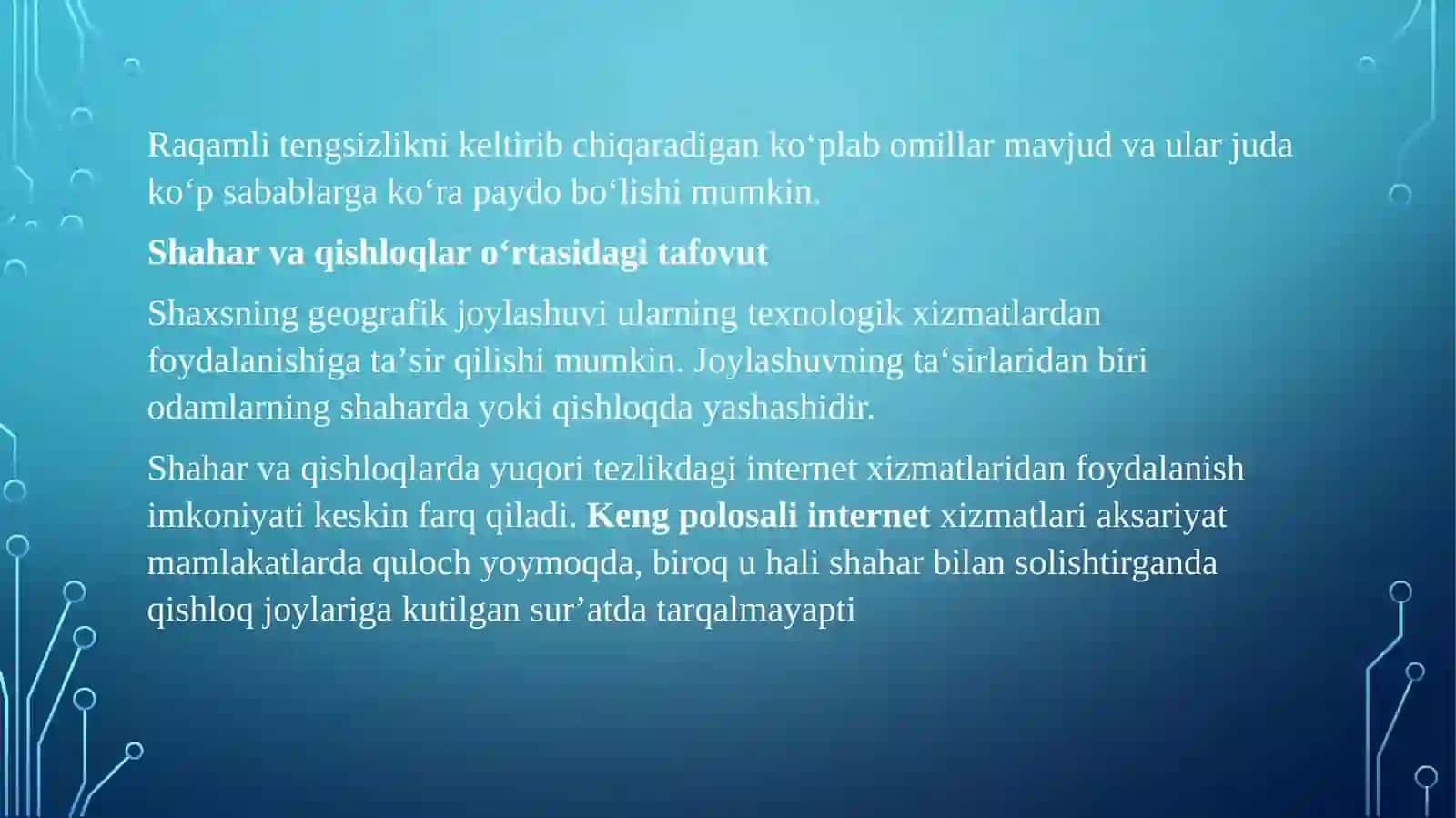 Raqamli tengsizlik va raqamli texnologiyalar 4