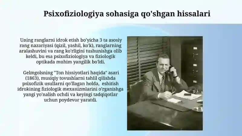 G. Gelmgolsning psixofiziologiya faniga ta'siri 4