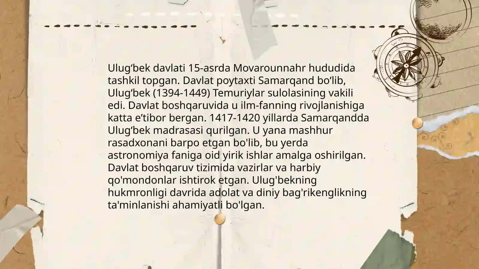 Mirzo Ulug'bekning hayoti va faoliyati 4
