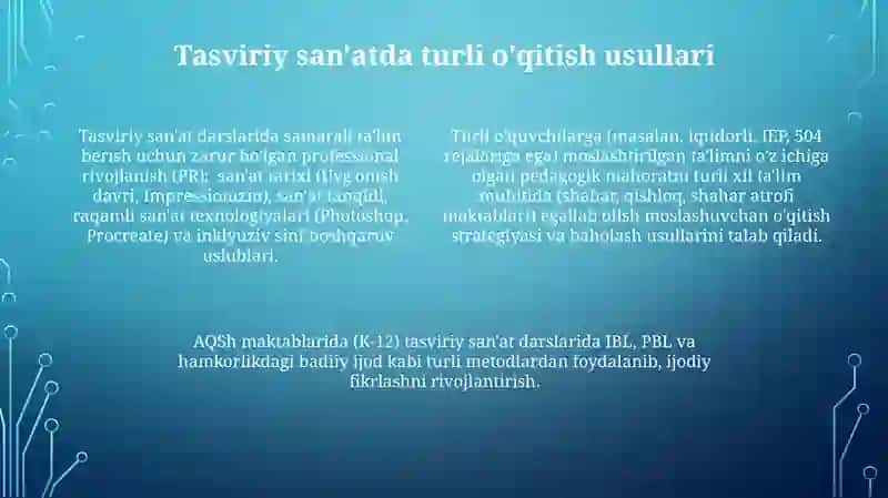 Tarbiyachining tasviriy faoliyat mashgʻulotlaridagi pedagogik va kasbiy maxorati 4