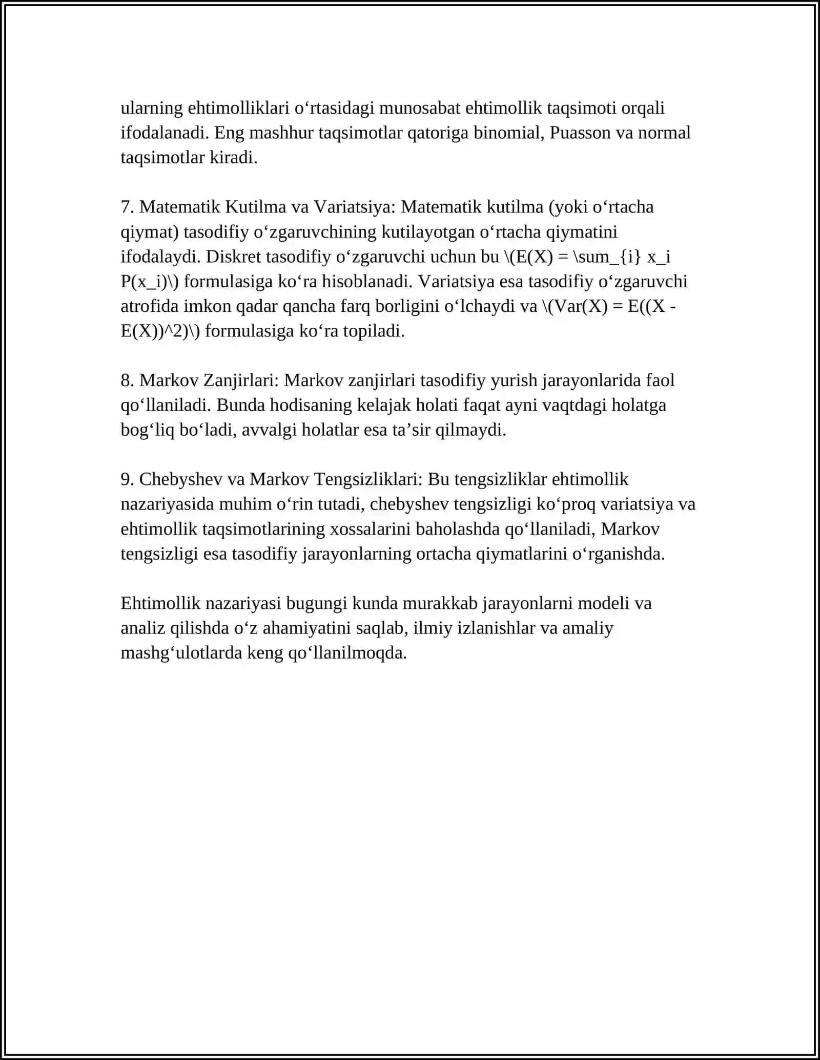 EHTIMOLLIK NAZARIYASI VA MATEMATIK STATISTIKA ELEMENTLARI 4