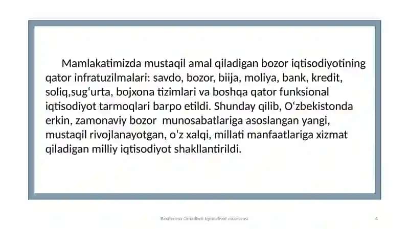 Milliy iqtisodiyotning qaror topishi va uning makroiqtisodiy ko'rsatkichlari 4