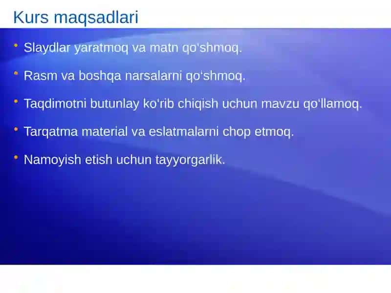 Microsoft®OfficePowerPoint®2007nio‘rganish 4