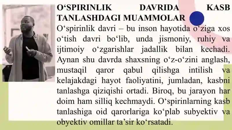 ILK O’SPIRINLARDA HAVAS KASB TANLASHDAGI YETAKCHI MOTIV SIFATIDA 4