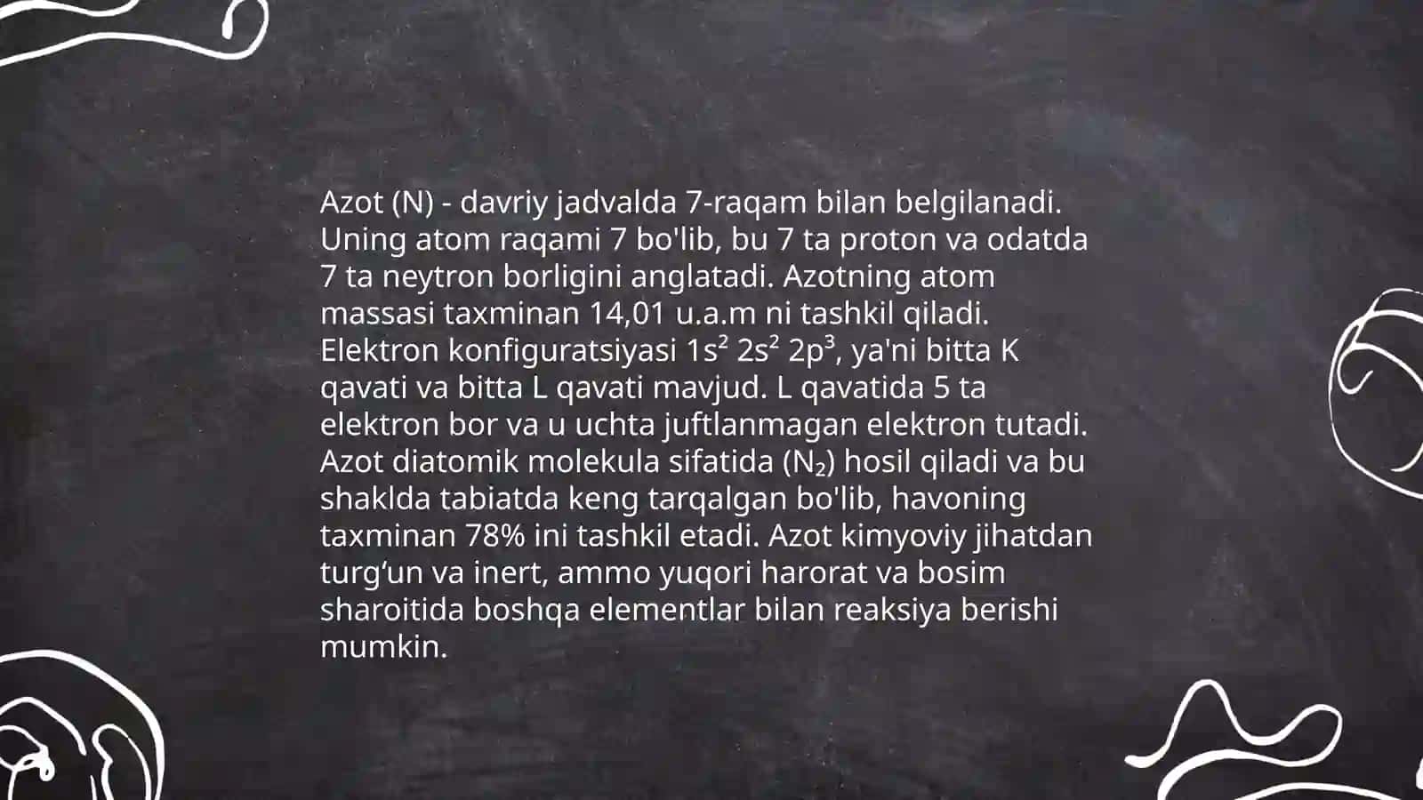 Azotning xossalari va ishlatilishi 4