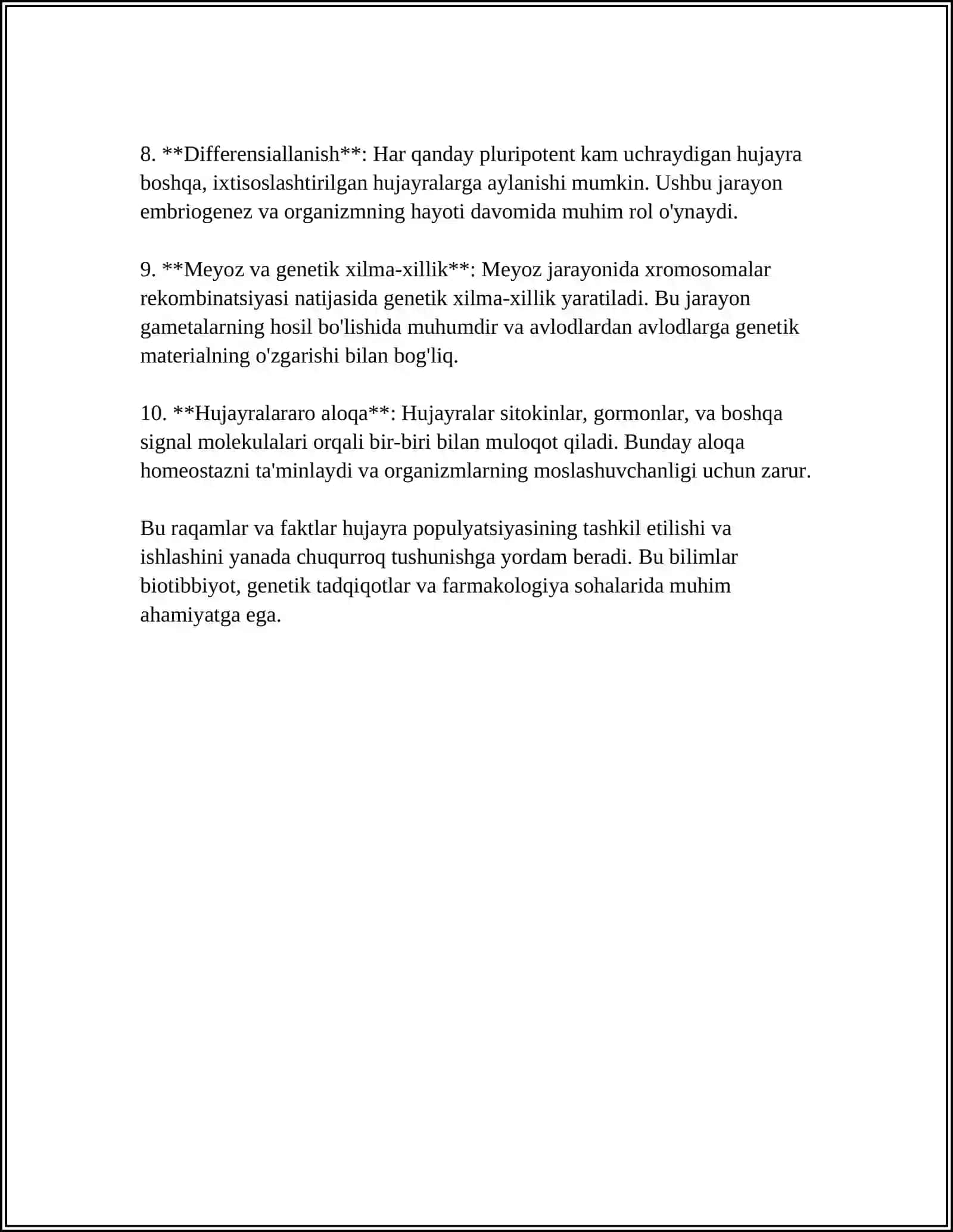 Hujayra populyatsiyasining biologik asoslari 4