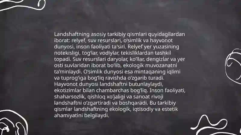Landshaftda namning aylanishi va moddalarning aylanma harakati 4