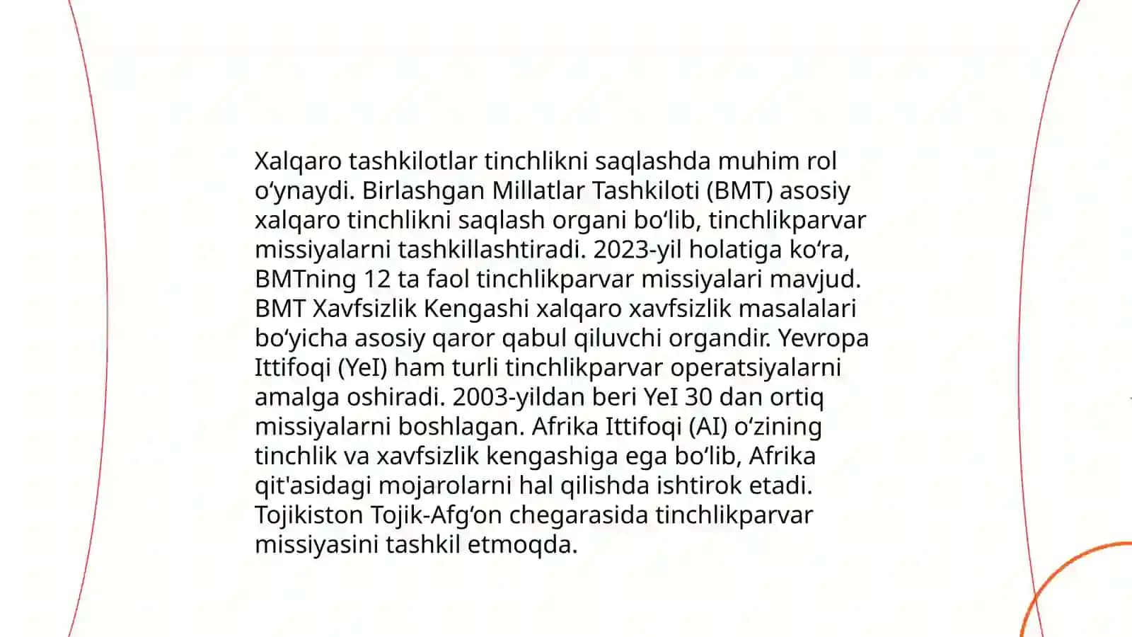 Tinchlik va xavsizlikni taminlash halqaro hamkorlikni rivajlantirish 4