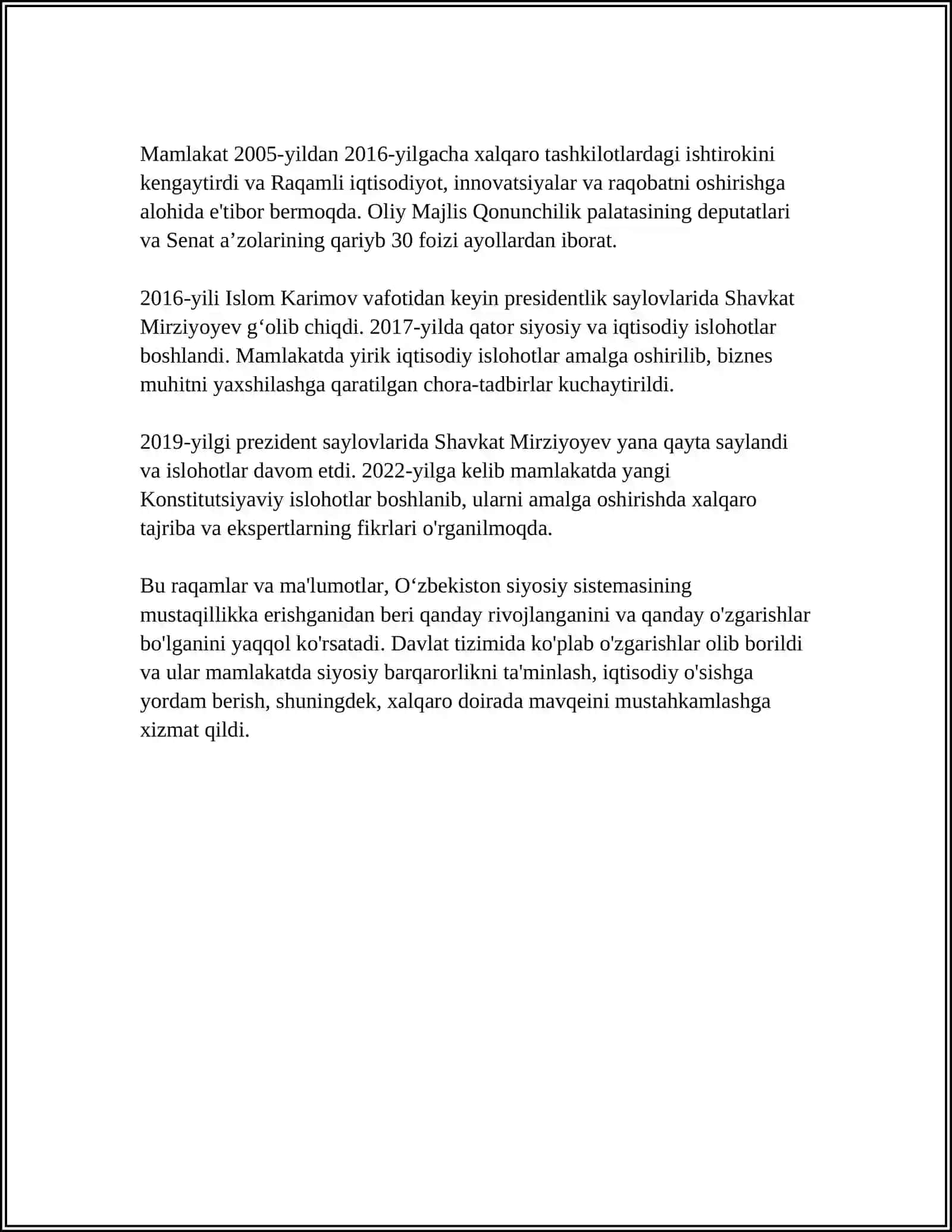 OʻZBEKOSTONDA SIYOSIY IQTSODIY VA MADANIY ALOQALR TARIXI 4