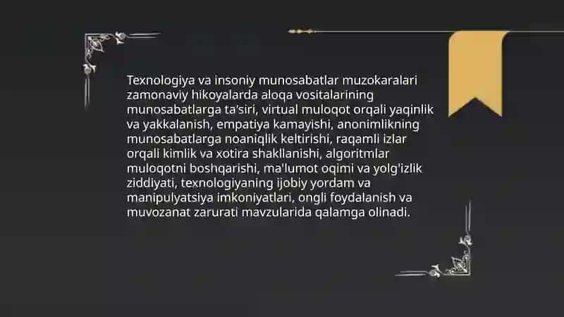 Modern hikoyalar 4