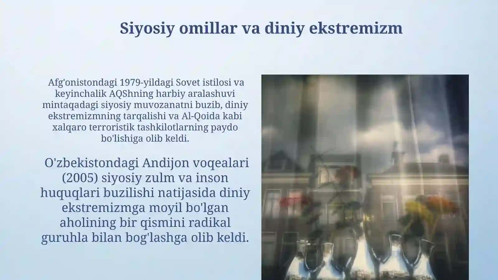 Diniy aqidaparastlik ekstrimizm paydo bo‘lishining ijtimoiy- tarixiy zaminlari va rivojlanishi 4