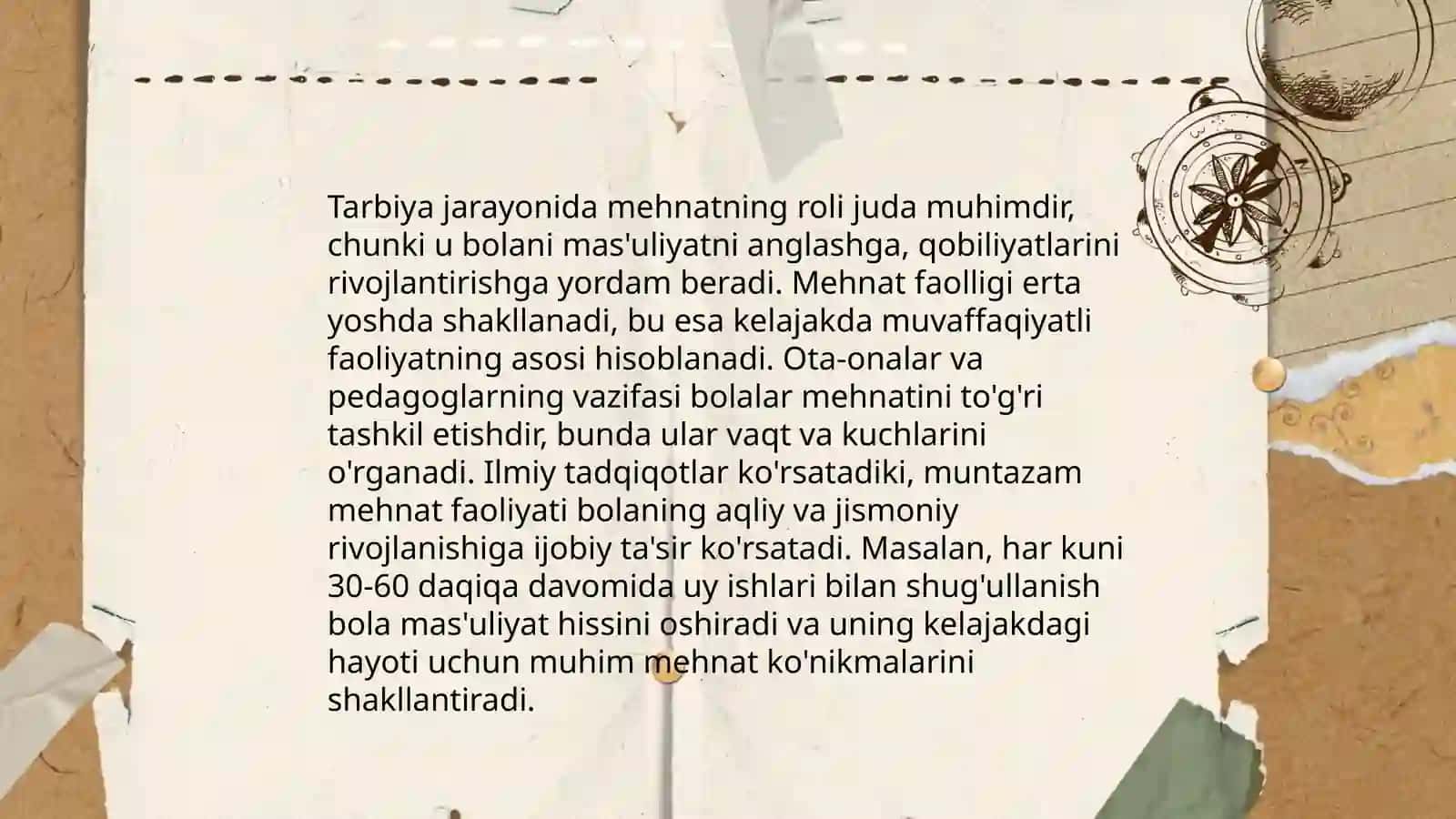 Mehnat ta'limi va tarbiyasining uzviyligi va o'ziga xos jihatlari 4