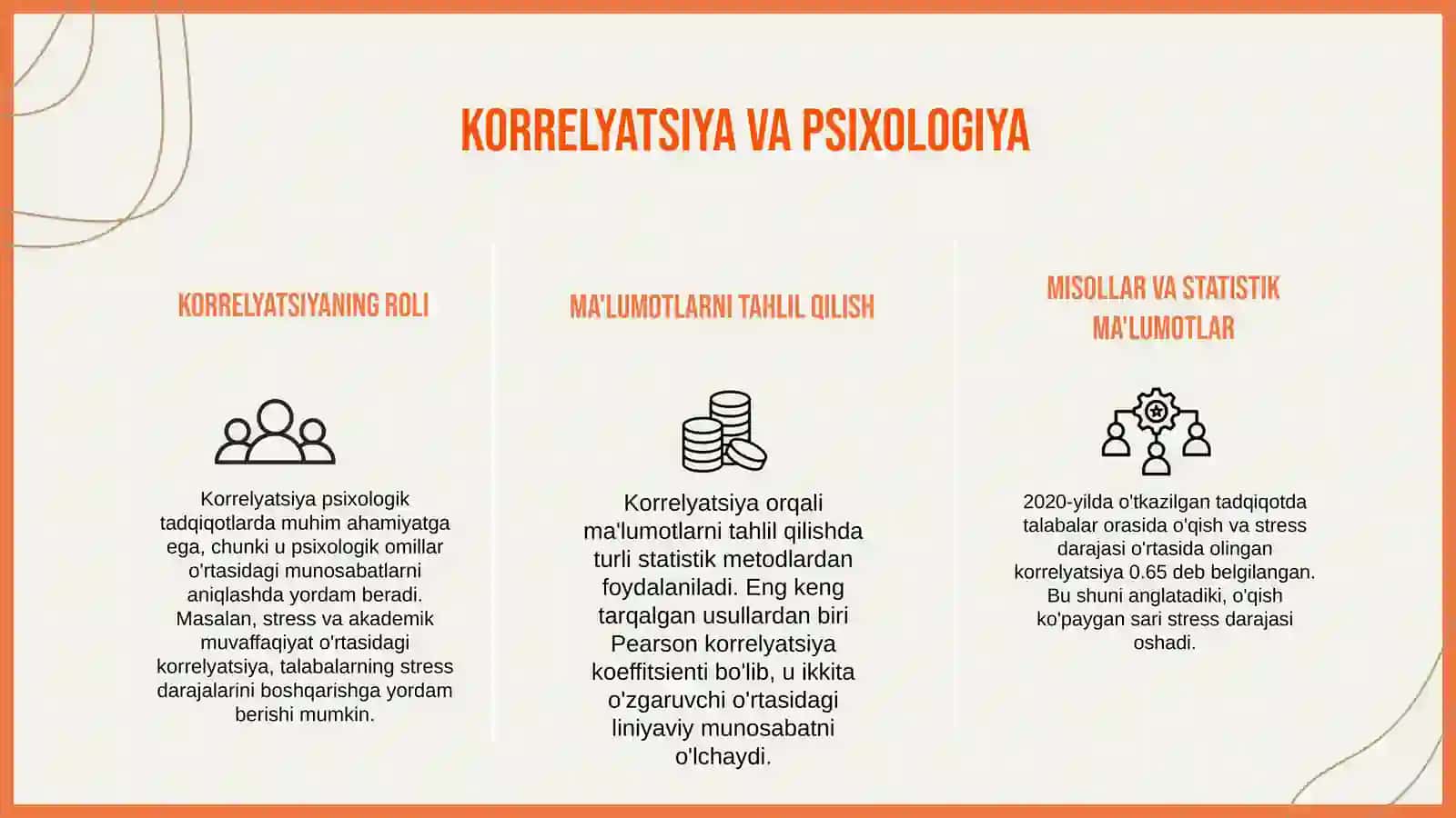 Korrelyatsiya tushunchasi va uning psixologik tadqiqotlardagi òrni 4