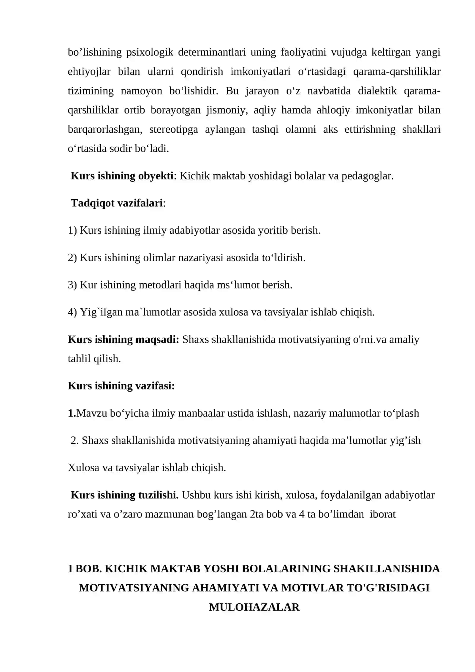 KICHIK MAKTAB YOSHI BOLALARIDA O'QUV MOTIVI 4