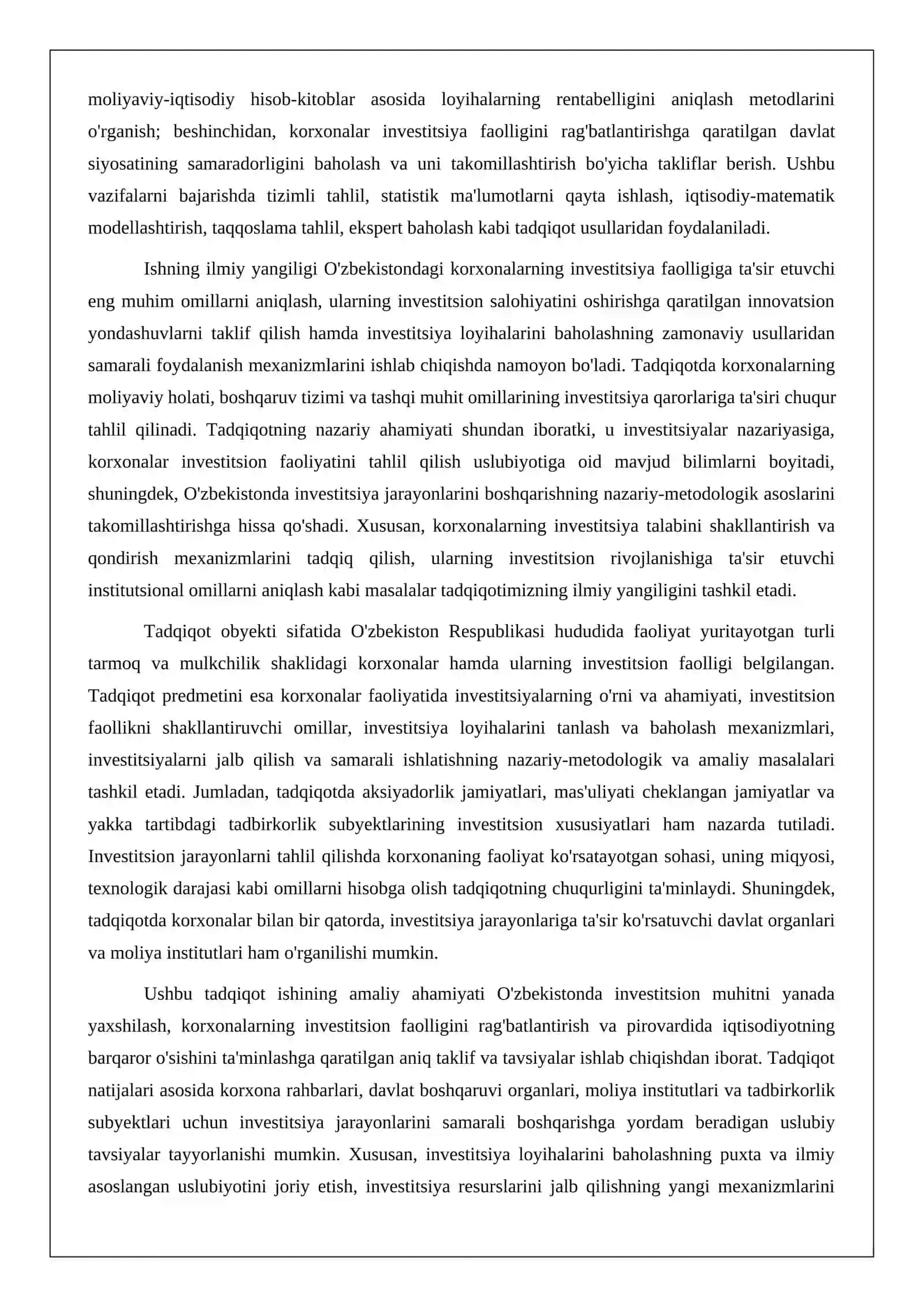 KORXONALAR FAOLIYATIDA INVESTITSIYALAR MASALASI 4