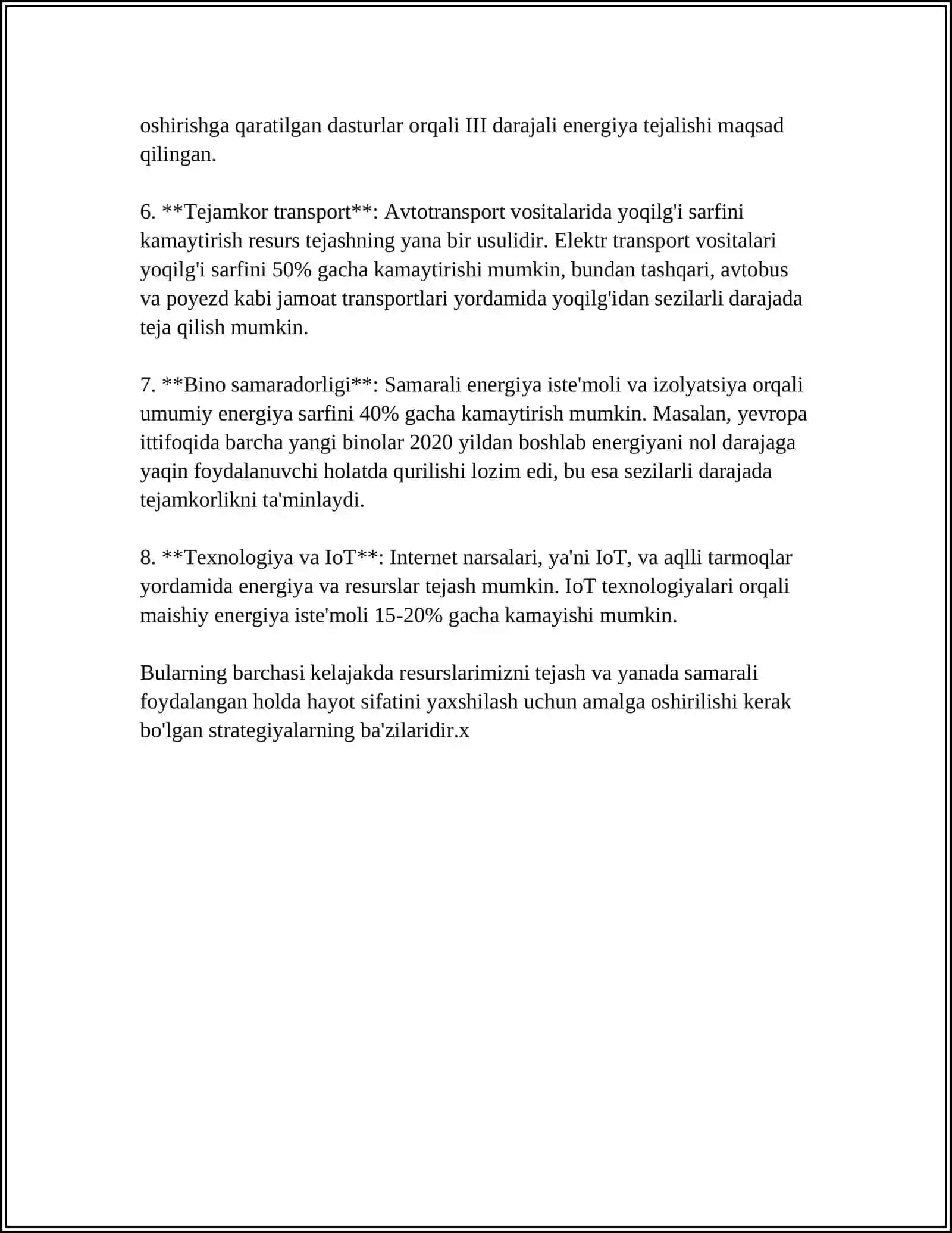 ATOM IQTISODIYOTI. (RESURSLAR TEJAMKORLIGI) 4