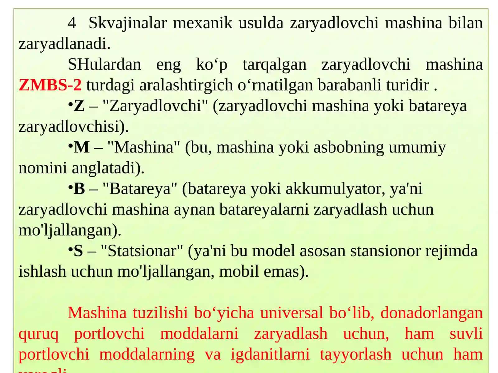 Zaryadlar miqdorini hisoblash va skvajinalarni zaryadlash 4