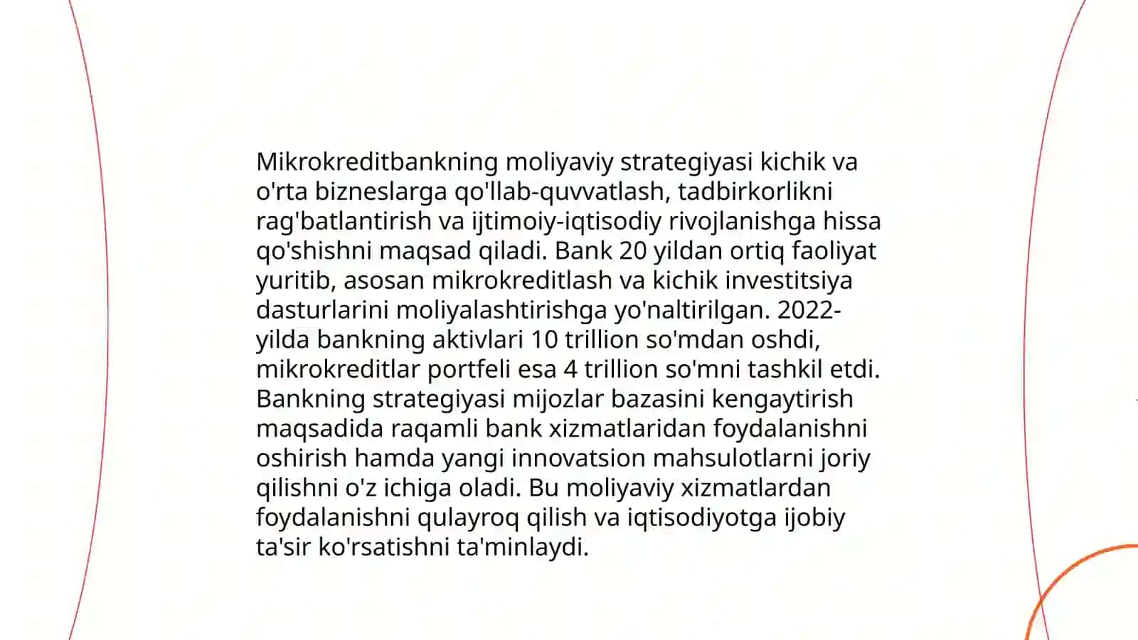 Mikrokreditbank korporativ moliyaviy munosabati va bozor pozitsiyasi 4