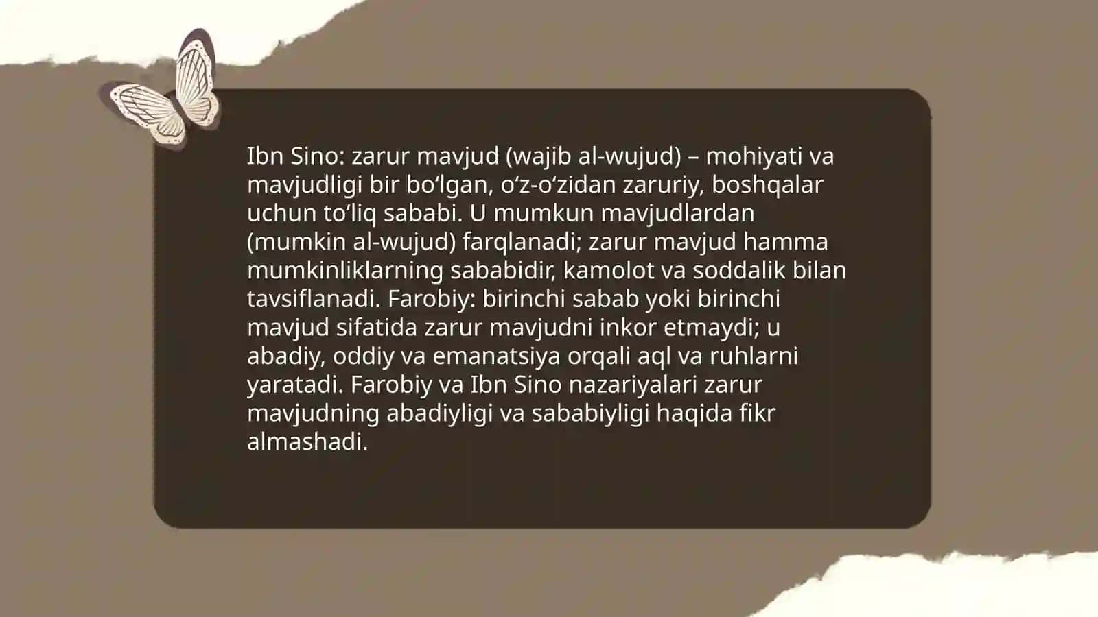 Ibn Sino va Farobiyning falsafiy qarashlari 4