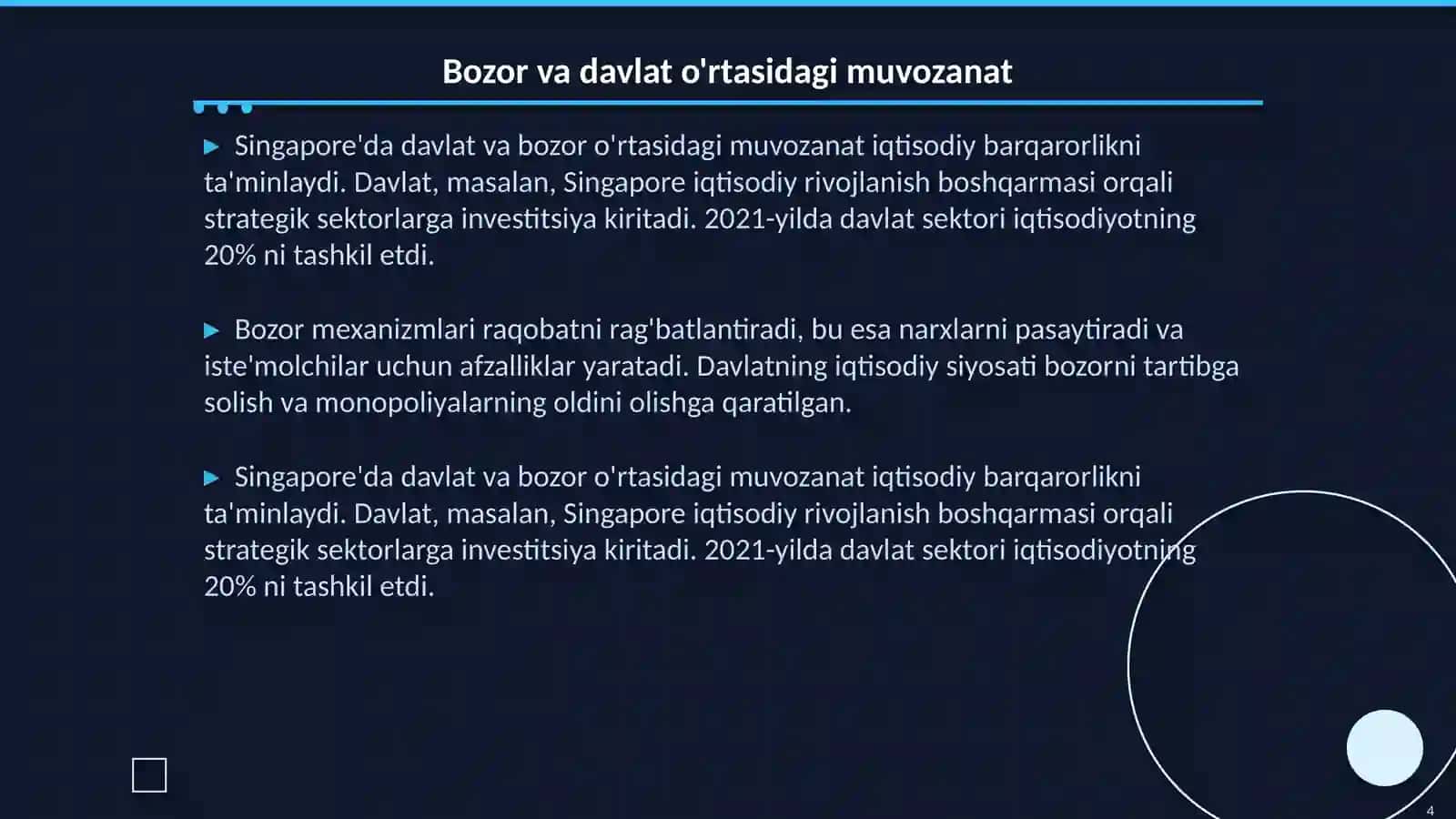 Singapore Iqtisodiy siyosati 4