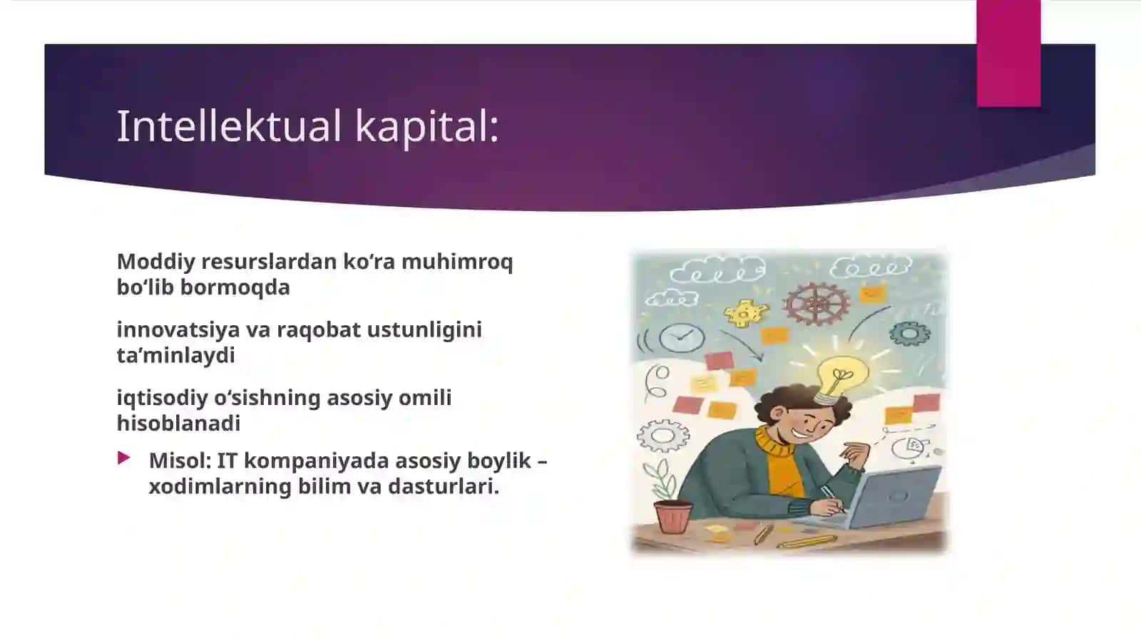 Intellektual kapital, aqliy mulklarni shakllantirish va boshqarish 4