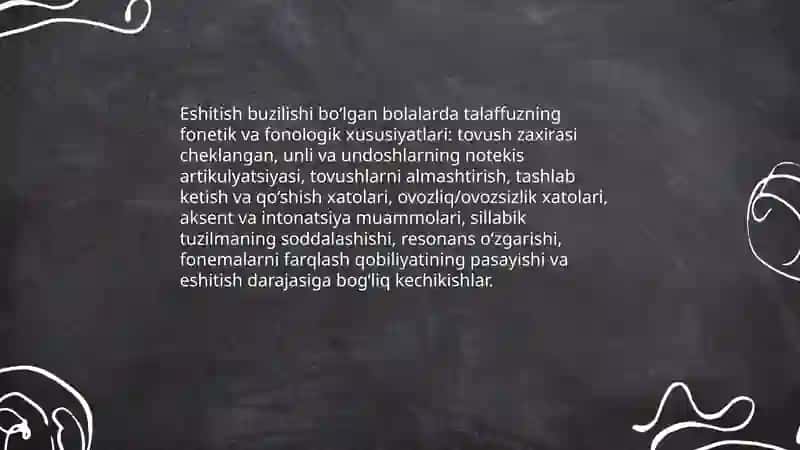 Eshitishida nuqsoni bo‘lgan bolalar talaffuzini shakllantirish mazmuni, maqsadi va egallash metodlari 4