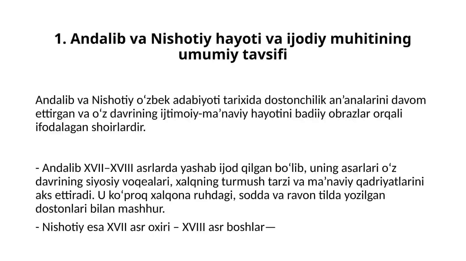 Andalib va Nishotiy dostonlari 4